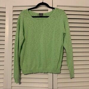 Vintage Y2K Sage Knitwear Spring Green Boatneck Sweater Size large